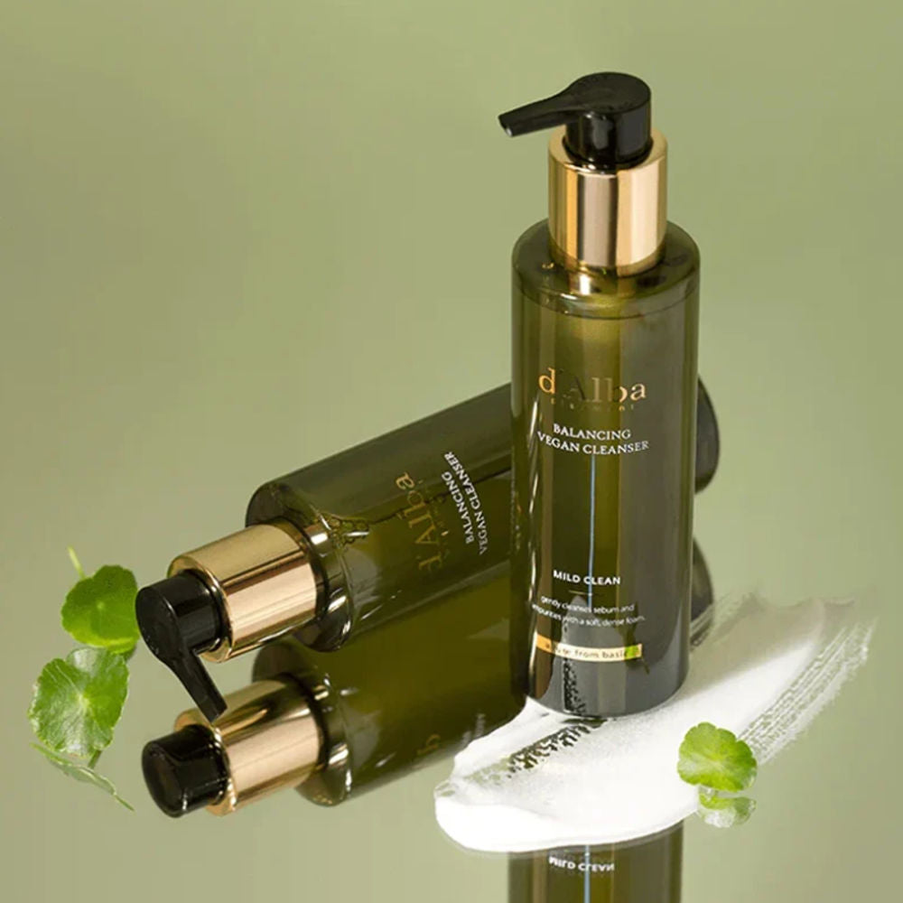 Korean Kosmetik d'Alba Mild Skin Balancing Vegan Cleanser 200 ml mit EAN 8809563068210 Koreanische Kosmetik K Beauty