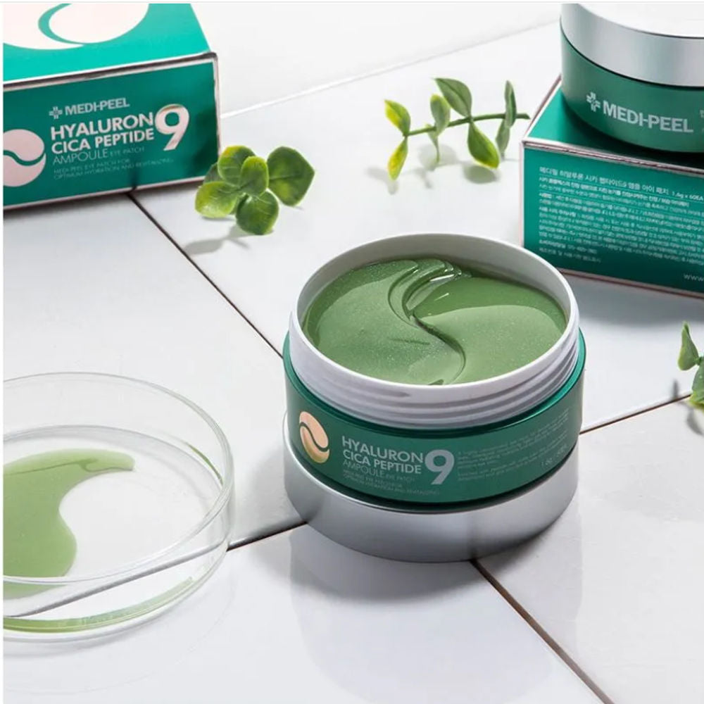 Korean Skincare MEDIPEEL Hyaluron Cica Peptide 9 Ampoule Eye Patch 60 Patches mit EAN 8809409343648 Koreanische Kosmetik K Beauty