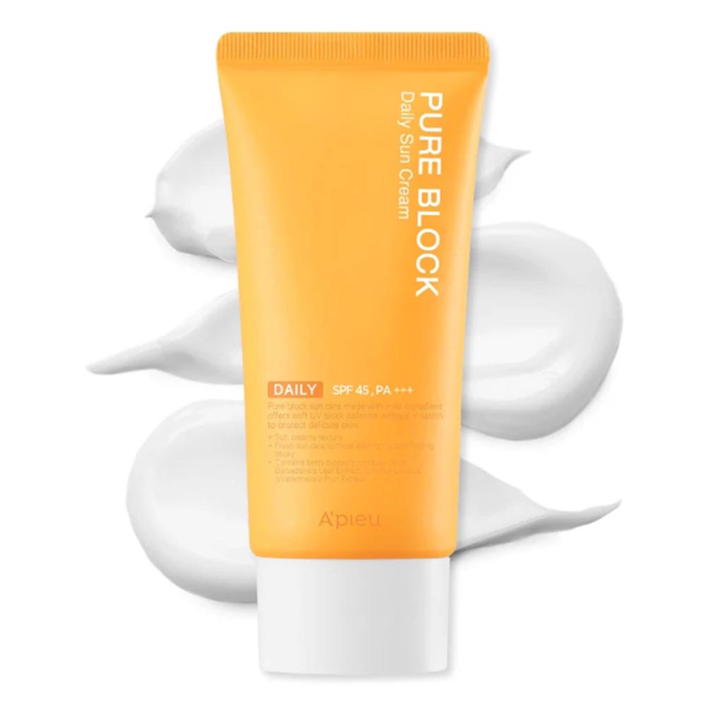 Koreanische Kosmetik APIEU Pure Block Daily Sun Cream Ex SPF50 mit EAN 8809581450615 Korean Skincare K-Beauty