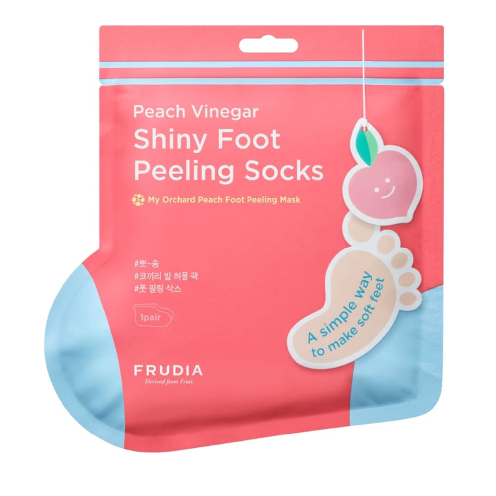 K Beauty FRUDIA Peach Vinegar Shiny Foot Peeling Socks 40 g mit EAN 8803348044963 Koreanische Kosmetik Korean Skincare