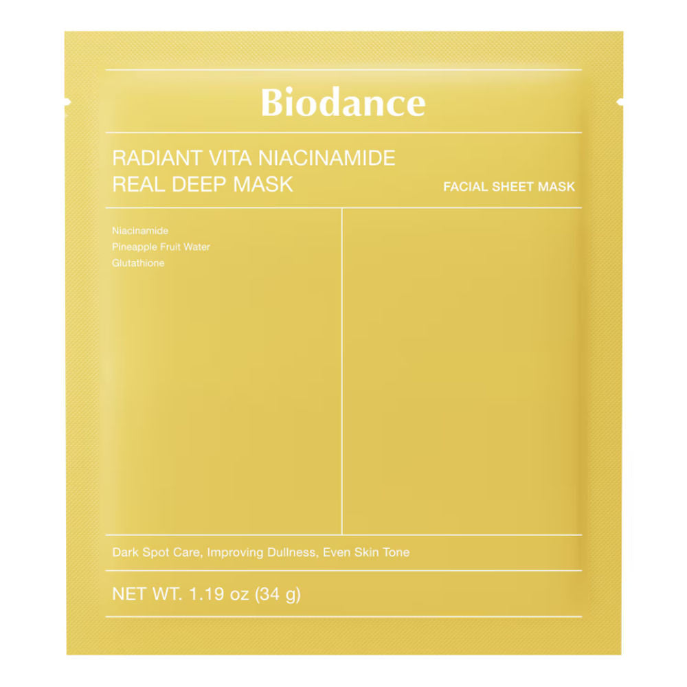 K Beauty Biodance Radiant Vita Niacinamide Real Deep Mask  1 Sheet mit EAN 8809891184590 Koreanische Skincare