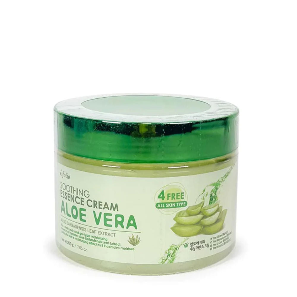 Korean Skincare Esfolio Soothing Essence Cream Aloe Vera 200 g mit EAN 8809901210158 Koreanische Kosmetik K Beauty 