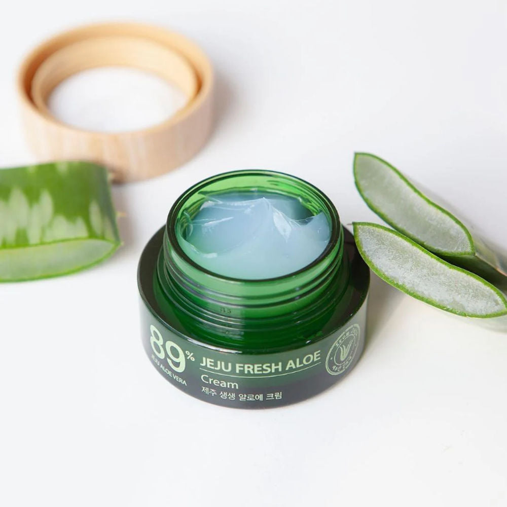 K beauty the SAEM Jeju Fresh Aloe Cream 50 ml mit EAN 8806164157640  Koreanische Kosmetik